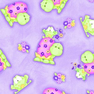 A. E. Nathan Comfy Flannel Turtle Love Fabric Collection