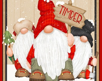 Timber  Gnomies Flannel Fabric Collection by Henry Glass