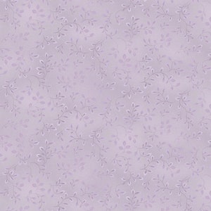 May include: A seamless pattern of delicate, light purple vines with small leaves on a pale lavender background.