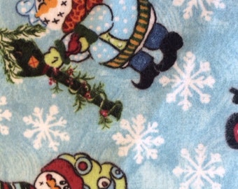Snow Blizzard Bunch Babies Fabric By Pearl Krush Flannel