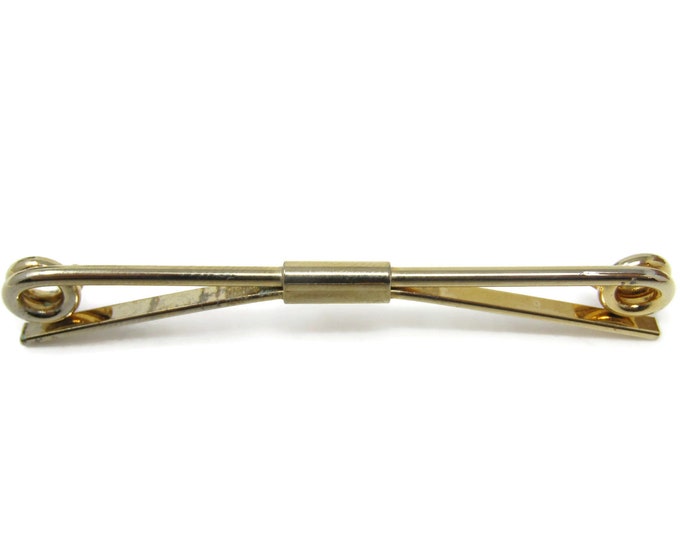 Classic Straight Tie Clip Bar Gold Tone Vintage Men/'s Jewelry Nice Design