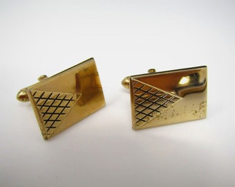 cufflinks triangle striped tone body gold roman
