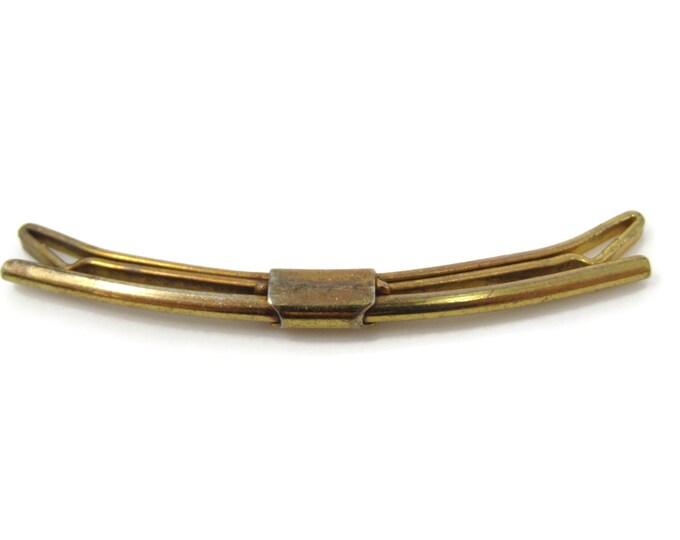 Classic Straight Tie Clip Bar Gold Tone Vintage Men/'s Jewelry Nice Design