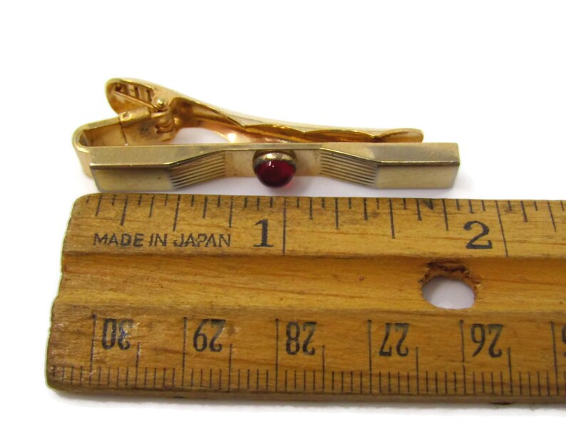 High Quality Red Center Art Deco Great Design Vintage Tie Clip Tie Bar