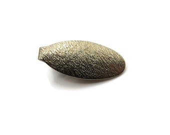 Textured Oval Shape Gold Tone Tie Bar Industrail Design Tie Clip Men's Jewelry