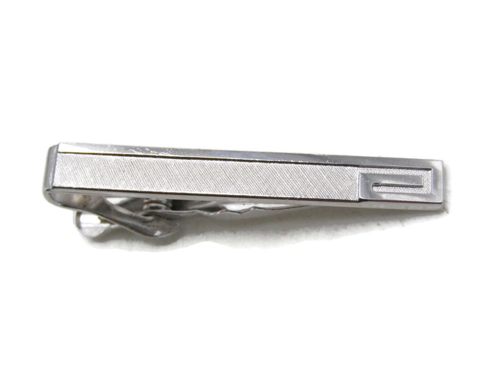 Textured And Swirl Design Tie Clip Tie Bar Men's Jewelry Silver Tone