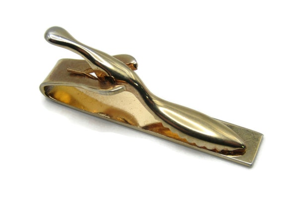 Geometric Rectangle Design Tie Clip Tie Bar Gold … - image 3