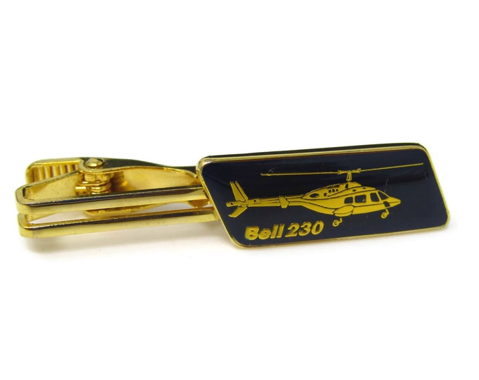 Vintage Tie Clip Tie Bar: Bell 230 Helicopter Rare Design