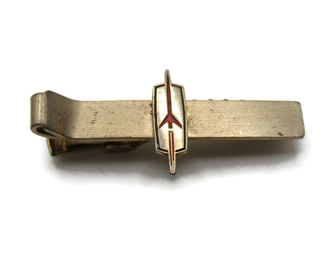 Red Arrow Rocket Tie Clip Tie Bar Men's Jewelry Gold Tone