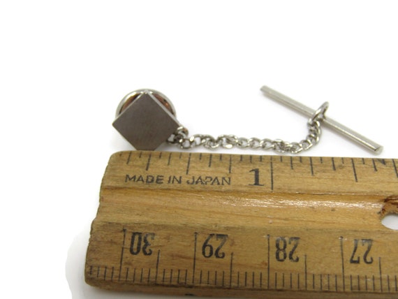 Classic Square Tie Tack Pin Vintage Men's Jewelry… - image 5