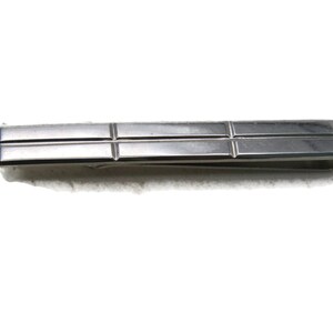 Rectangle Pattern Classic Tie Clip Tie Bar Men's Jewelry Silver Tone