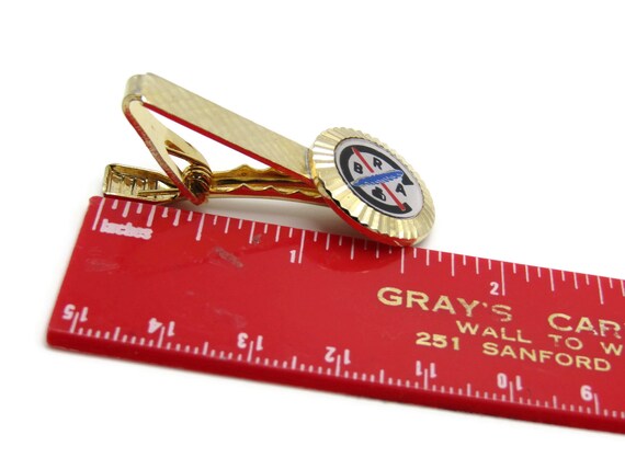 Vintage Gold Tone Tie Bar: BRA Initials Monogram … - image 5