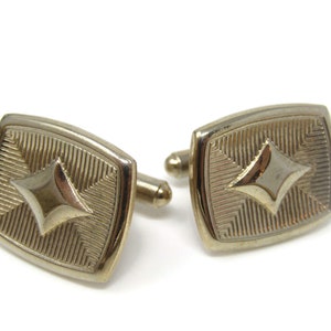 Diamond Shape Center Cufflinks for Men&#39;s Vintage Men&#39;s Jewelry Nice Design