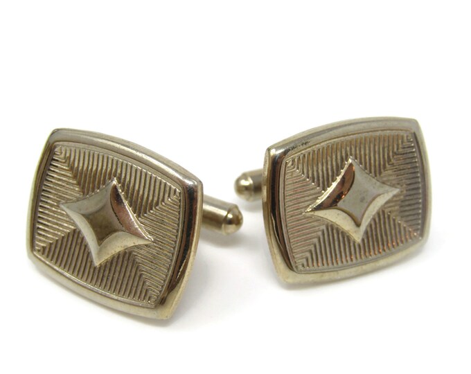 Diamond Shape Center Cufflinks for Men's Vintage Men's Jewelry Nice Design