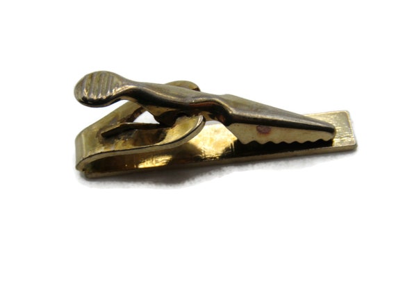 Geometric Line Pattern Tie Clip Modernist Tie Bar… - image 3