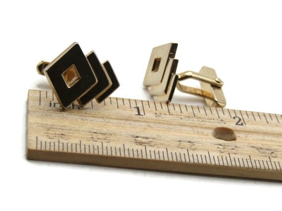 Overlapping Squares And Cutout Cuff Links Men's J… - image 4