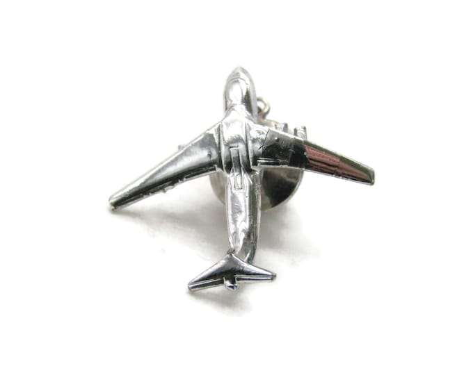 Airplane Tie Pin Men's Jewelry Silver Tone