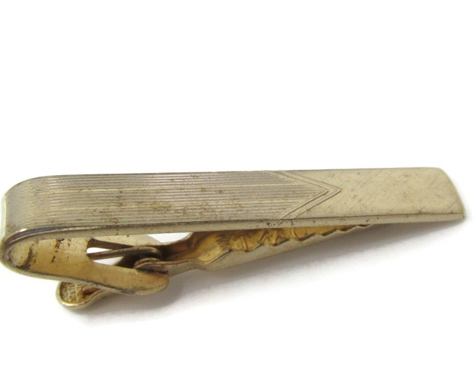 Arrow Etch Tie Clip Tie Bar: Vintage Gold Tone - Stand Out from the Crowd with Class