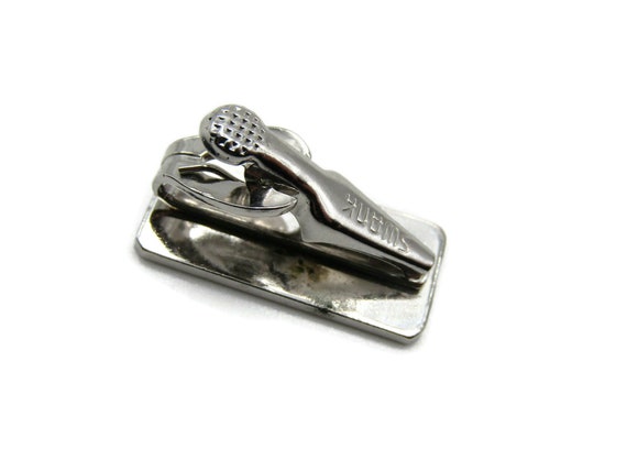 F Letter Initial Monogram Silver Tone Rectangle S… - image 4