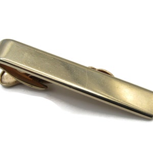 Smooth Finish Classic Tie Bar Gold Tone Tie Clip Vintage Men&#39;s Jewelry