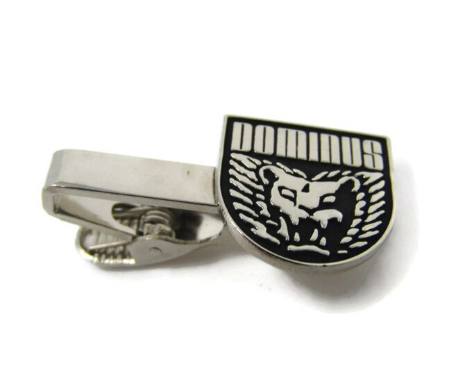 DOMINUS Lion Tie Clip Vintage Tie Bar: Silver Tone