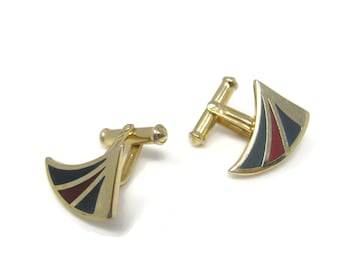 Vintage Modernist Shark Fin Cufflinks: Statement Style