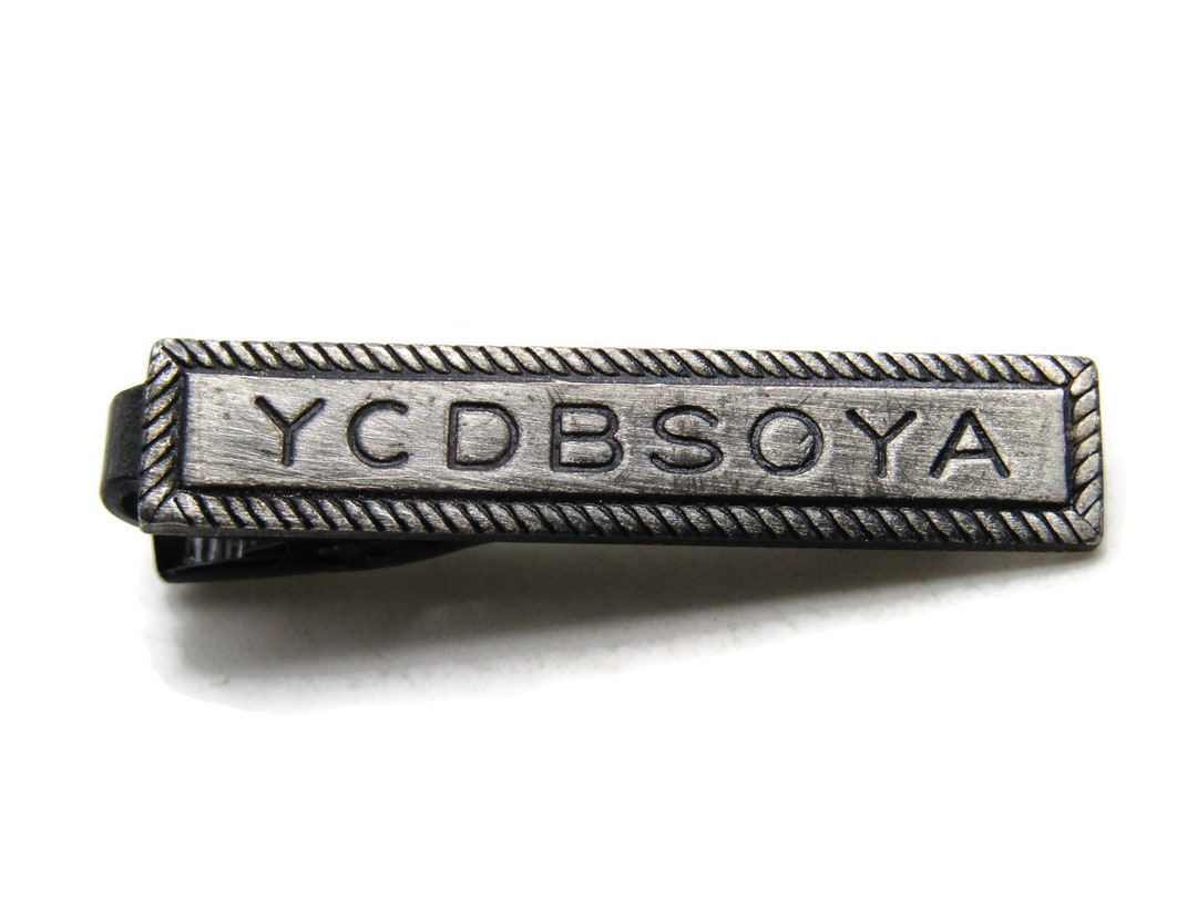 YCDBSOYA Lettered Tie Clip Tie Bar Men's Jewelry Silver Etsy