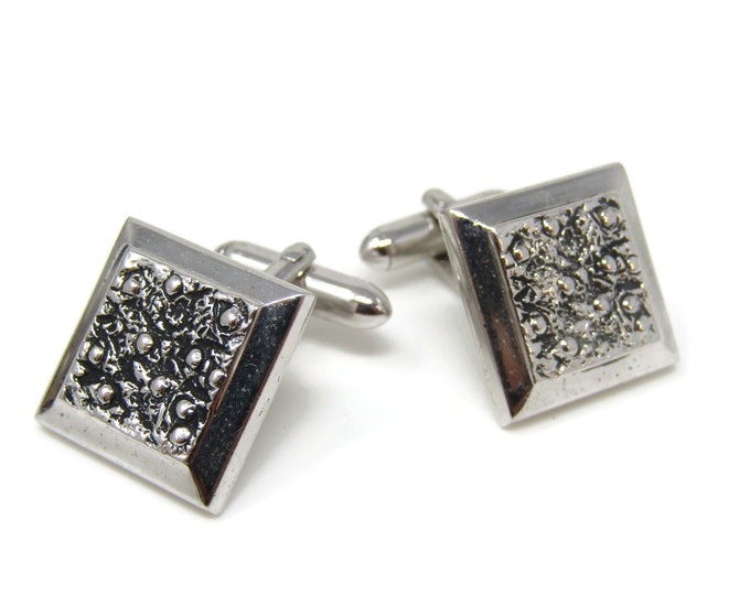 Textured Squares Cufflinks for Men's Vintage Men's Jewelry Nice Design
