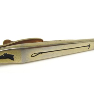 Horse Whip Equestrian Tie Clip Bar Gold Tone Vintage Men&#39;s Jewelry Nice Design