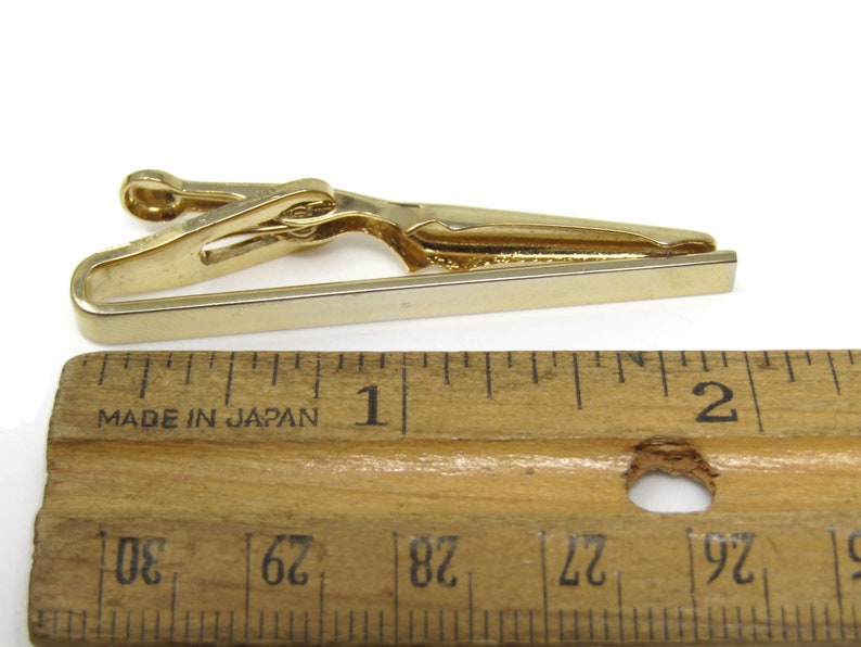 Classic Straight Tie Clip Bar Gold Tone Vintage Men/'s Jewelry Nice Design