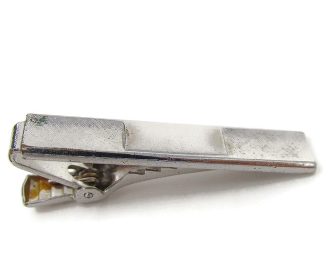Classic Vintage Tie Bar Clip Silver Tone