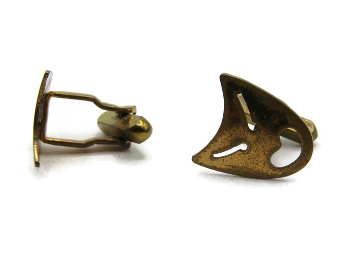 Theater Masks Cuff Links Gold Tone Men's Jewelry