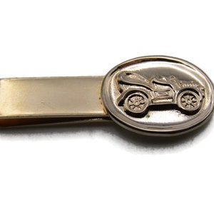 Vintage Car Tie Clip Tie Bar Modernist Men&#39;s Jewelry Gold Tone