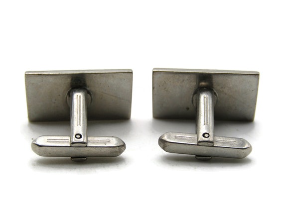 Diagonal Lines Rectangle Cuff Links Men's Jewelry… - image 2