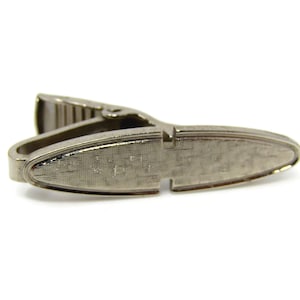 Modernist Tie Clip Men's Vintage Silver Tone Beautiful Design