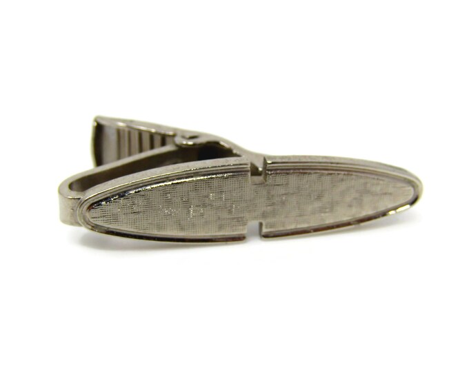 Modernist Tie Clip Men's Vintage Silver Tone Beautiful Design