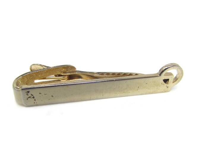 Circle Corner Tie Clip Tie Bar: Vintage Gold Tone - Stand Out from the Crowd with Class