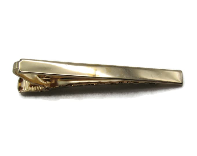 Classic Smooth Finish Modernist Tie Bar Tie Clip Men's Jewelry Gold Tone