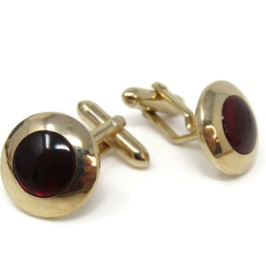 Dark Red Gorgeous Cufflinks for Men&#39;s Vintage Men&#39;s Jewelry Nice Design