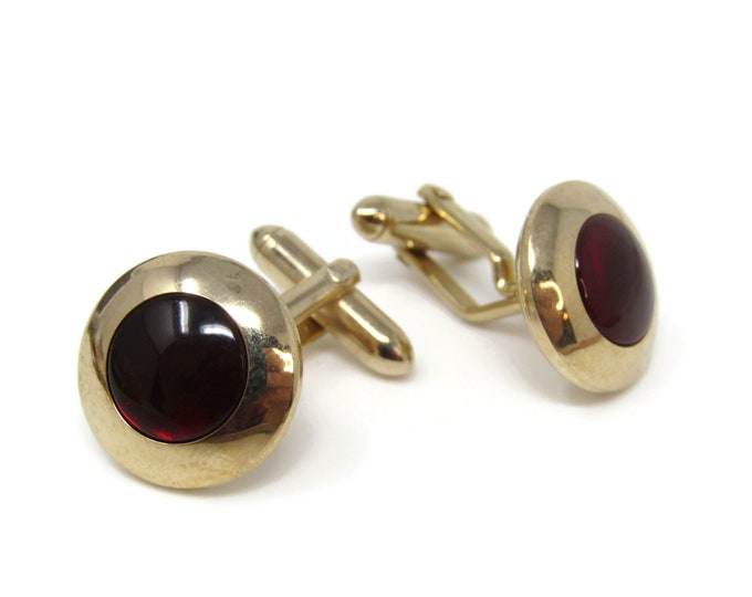 Dark Red Gorgeous Cufflinks for Men's Vintage Men's Jewelry Nice Design