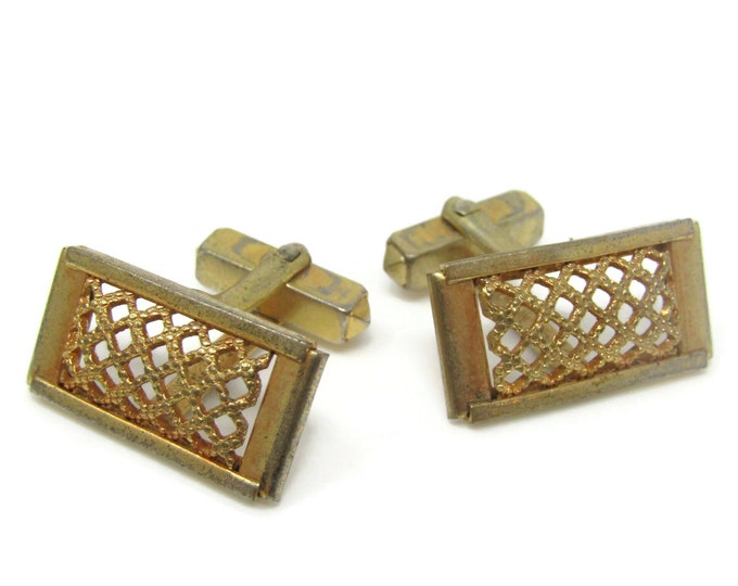 Fence Lattice Style Cufflinks for Men's Vintage Men's Jewelry Nice Design