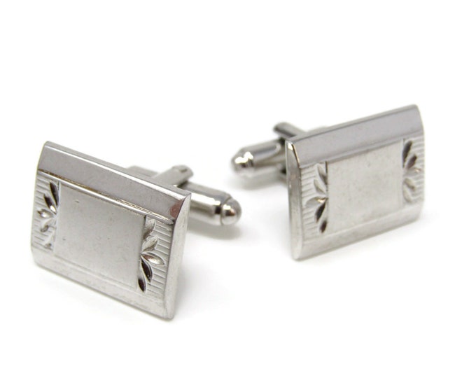 Rectangle Flower Edges Cufflinks for Men's Vintage Men's Jewelry Nice Design