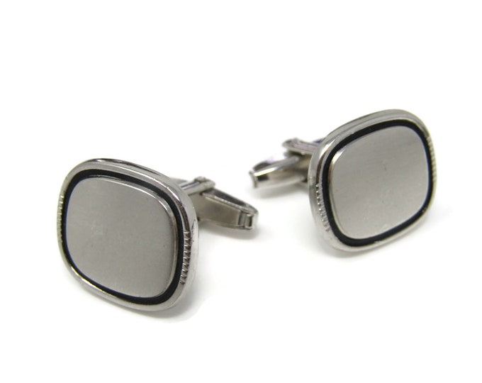 Classic Chic Men's Cufflinks: Vintage Silver Tone - Stand Out from the Crowd with Class