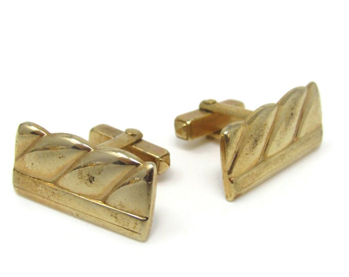 Modernist Large Twist Cufflinks for Men's Vintage Men's Jewelry Nice Design