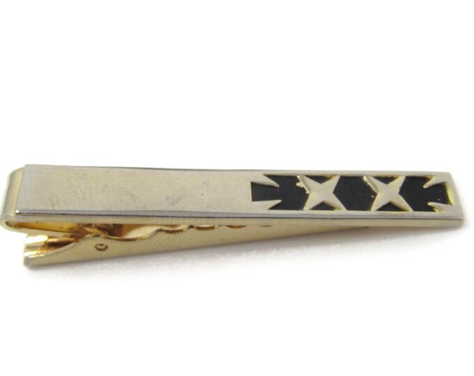 Modernist X Design Tie Clip Tie Bar: Vintage Gold Tone - Stand Out from the Crowd with Class