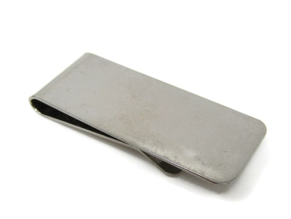Smooth Silver Tone Money Clip Vintage - Etsy