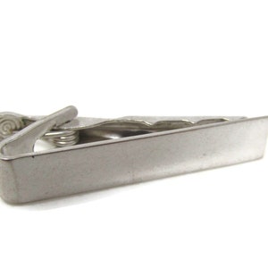 Classic Tie Clip Bar Silver Tone Vintage Men's Jewelry Nice Design