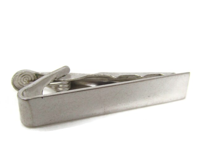 Classic Tie Clip Bar Silver Tone Vintage Men's Jewelry Nice Design
