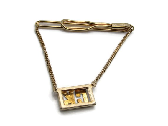 CK Initials Block Letters Monogram Tie Chain Gold… - image 3