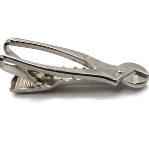Pliers Handyman Tool Silver Tone Tie Bar Tie Clip Men&#39;s Jewelry